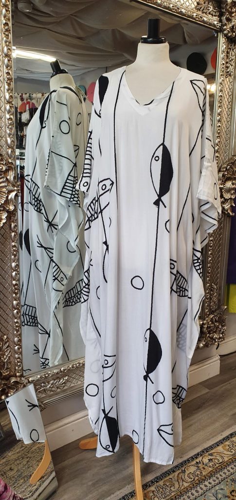 Fish Print Kaftan
