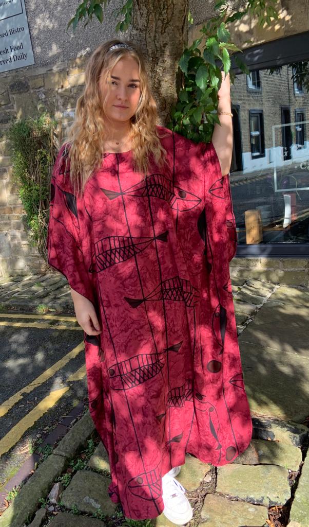 Fish Print Kaftan