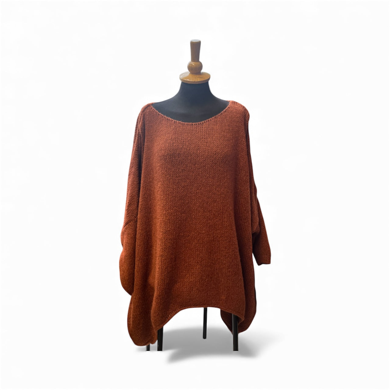 Burnt Orange Sloppy Joe Jumper