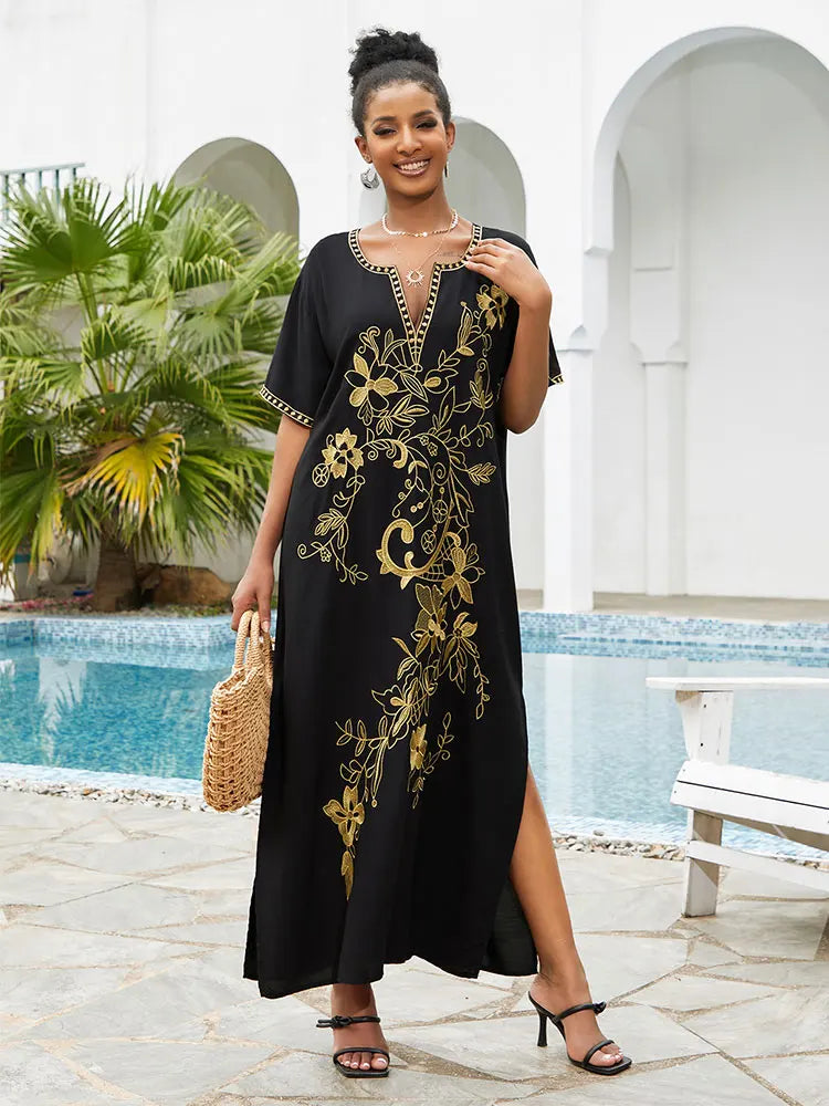 Black Plus Size Kaftan Dress