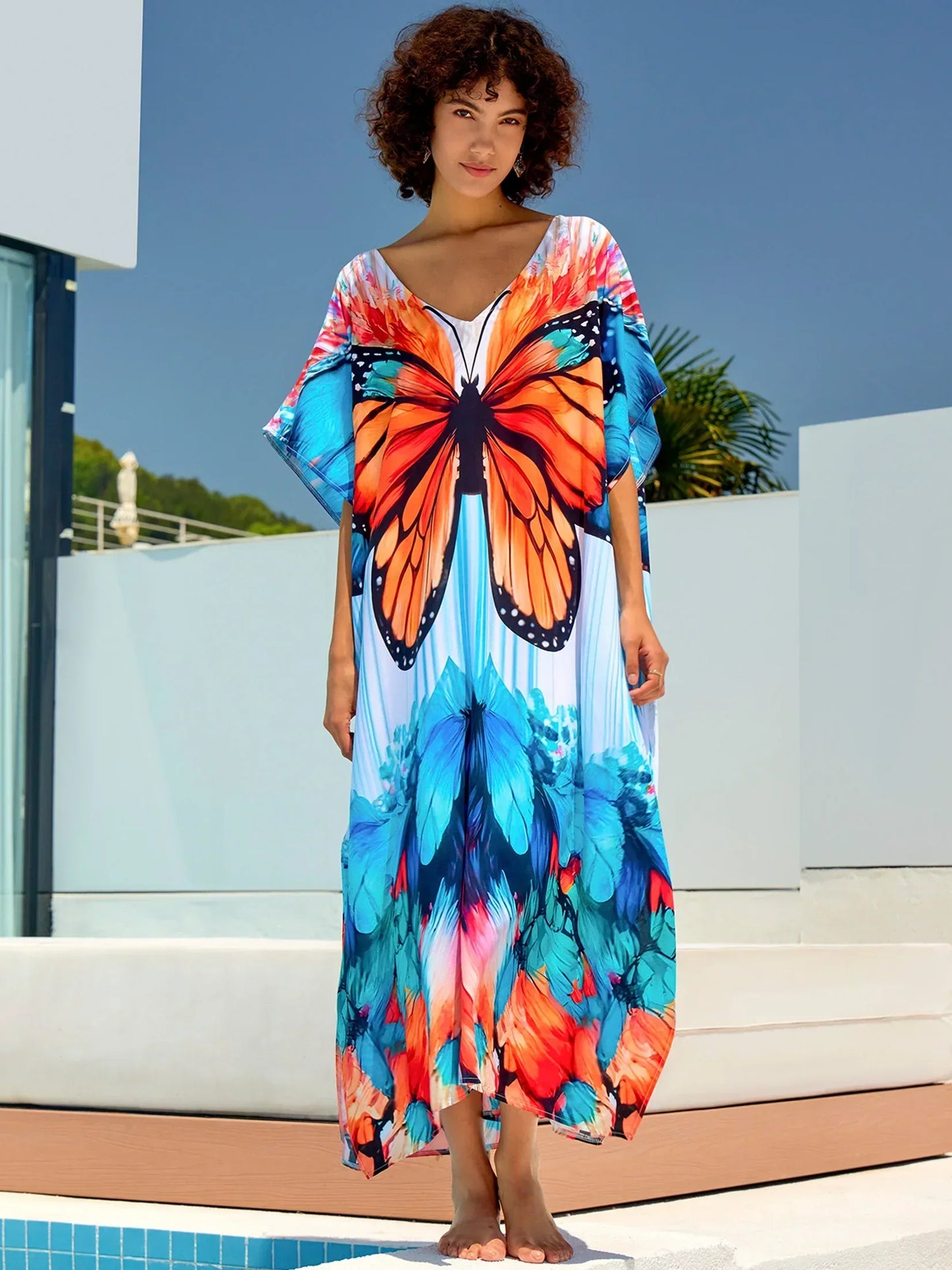 Plus Size Boho Dress/butterfly