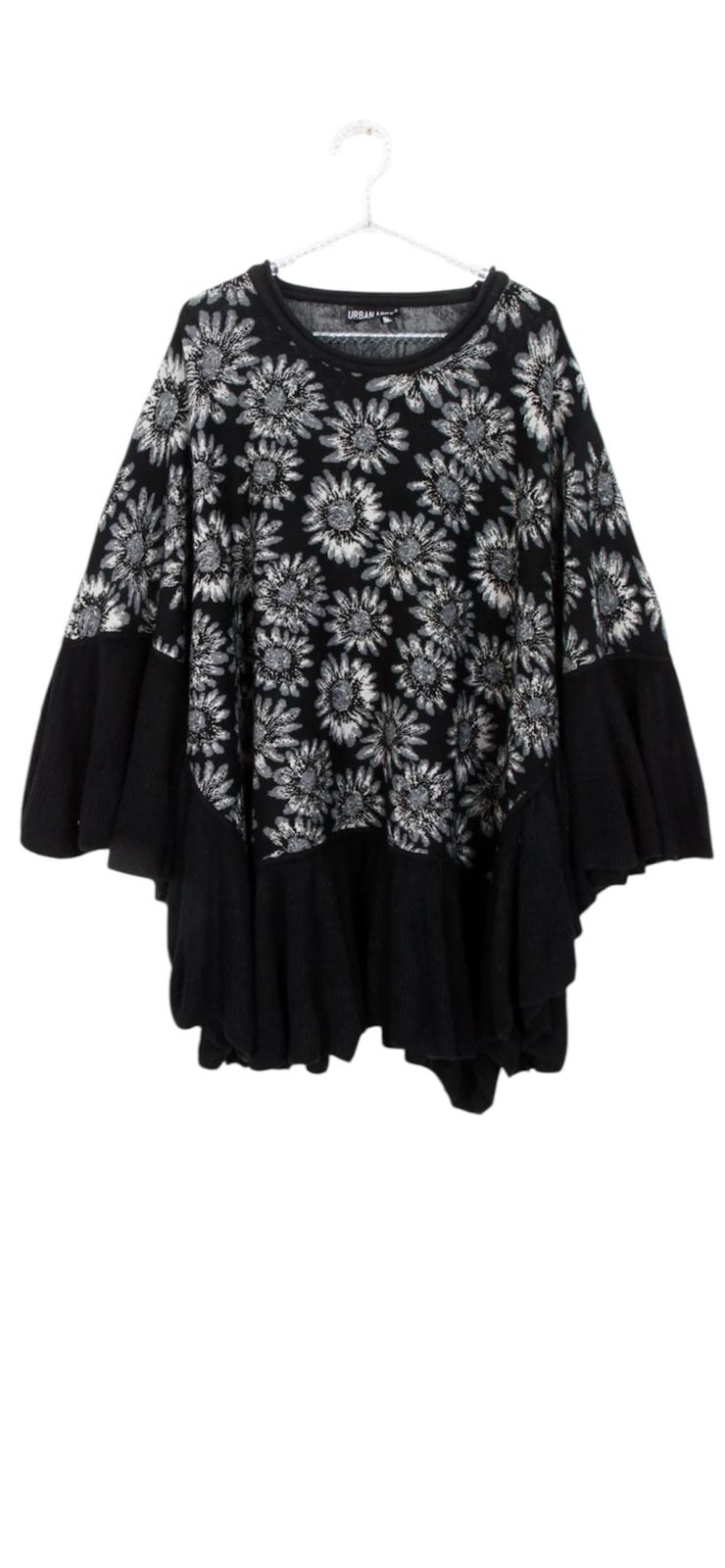 Daisy Poncho/black