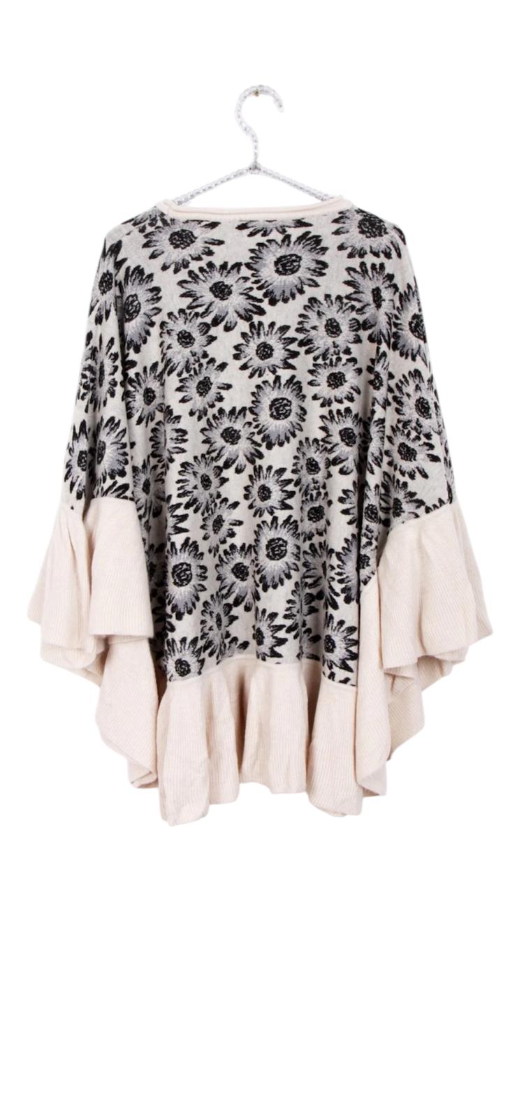 Daisy Poncho/white