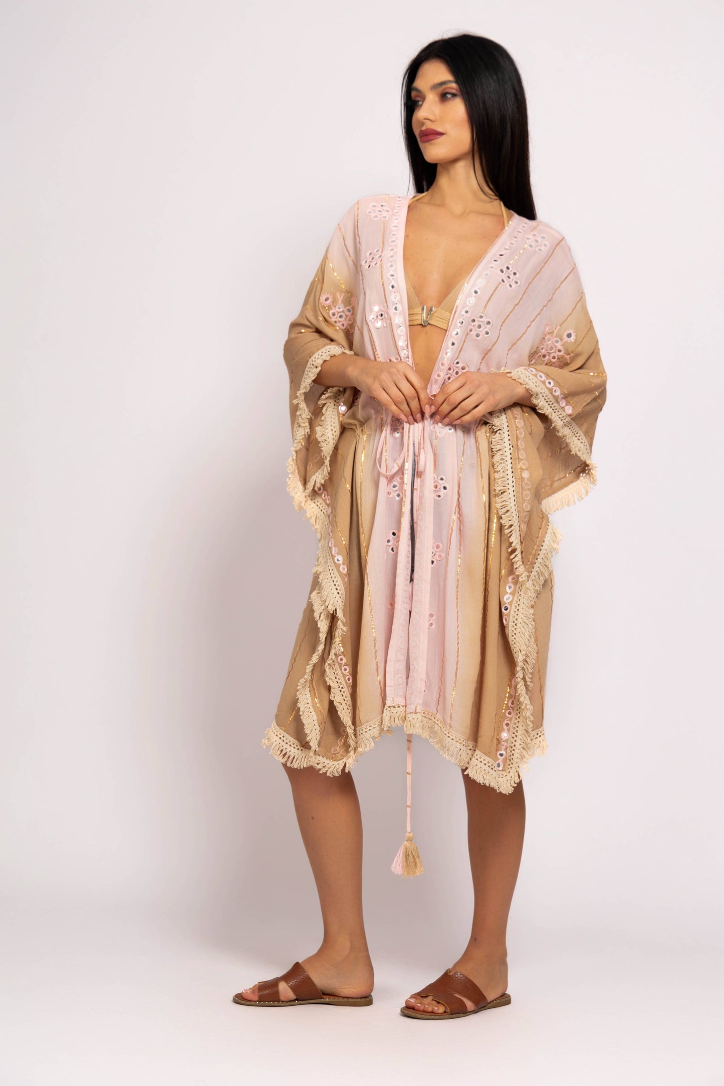 Beautiful Kimono With Shirring Detail