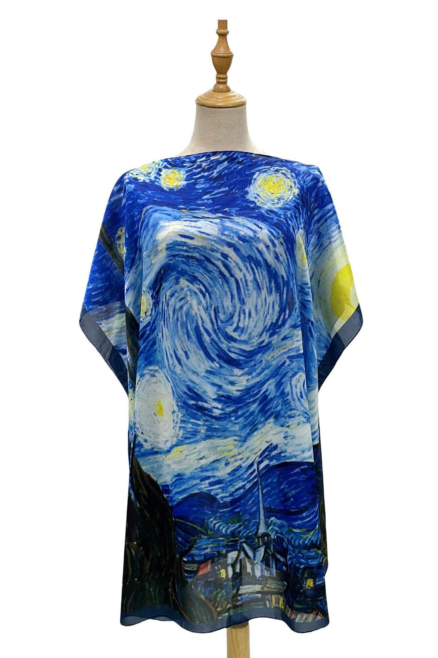 Van Gogh Starry Night Silk Cover Up
