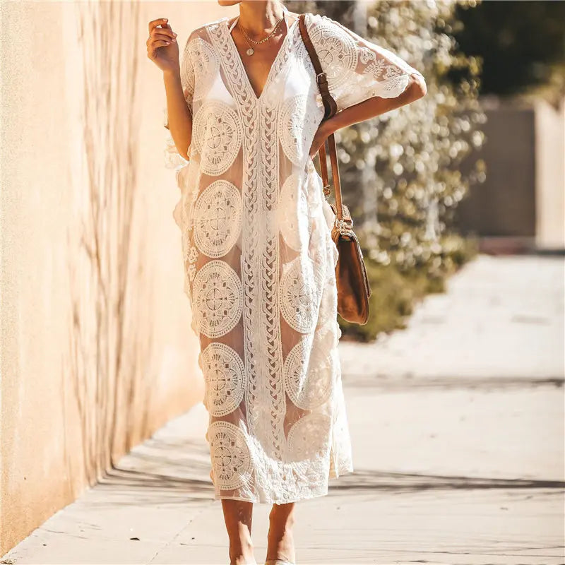 Kaftan Beach Pareo in lace