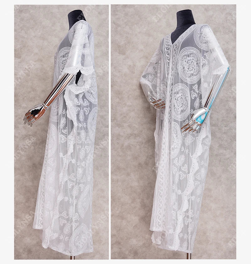 Kaftan Beach Pareo in lace