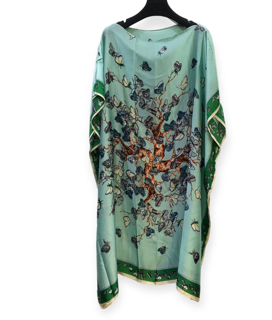 Butterfly design mint/green short kaftan
