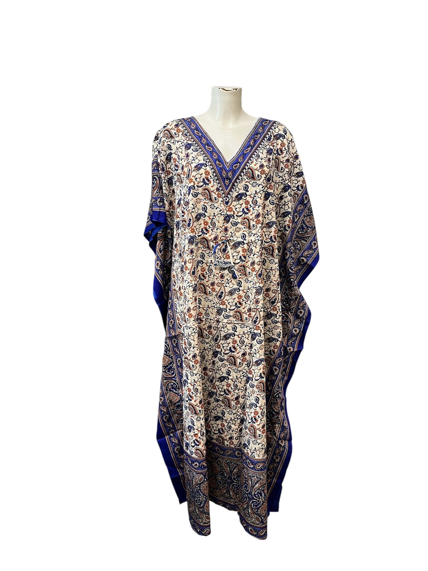 Paisley pattern drawstring Kaftan