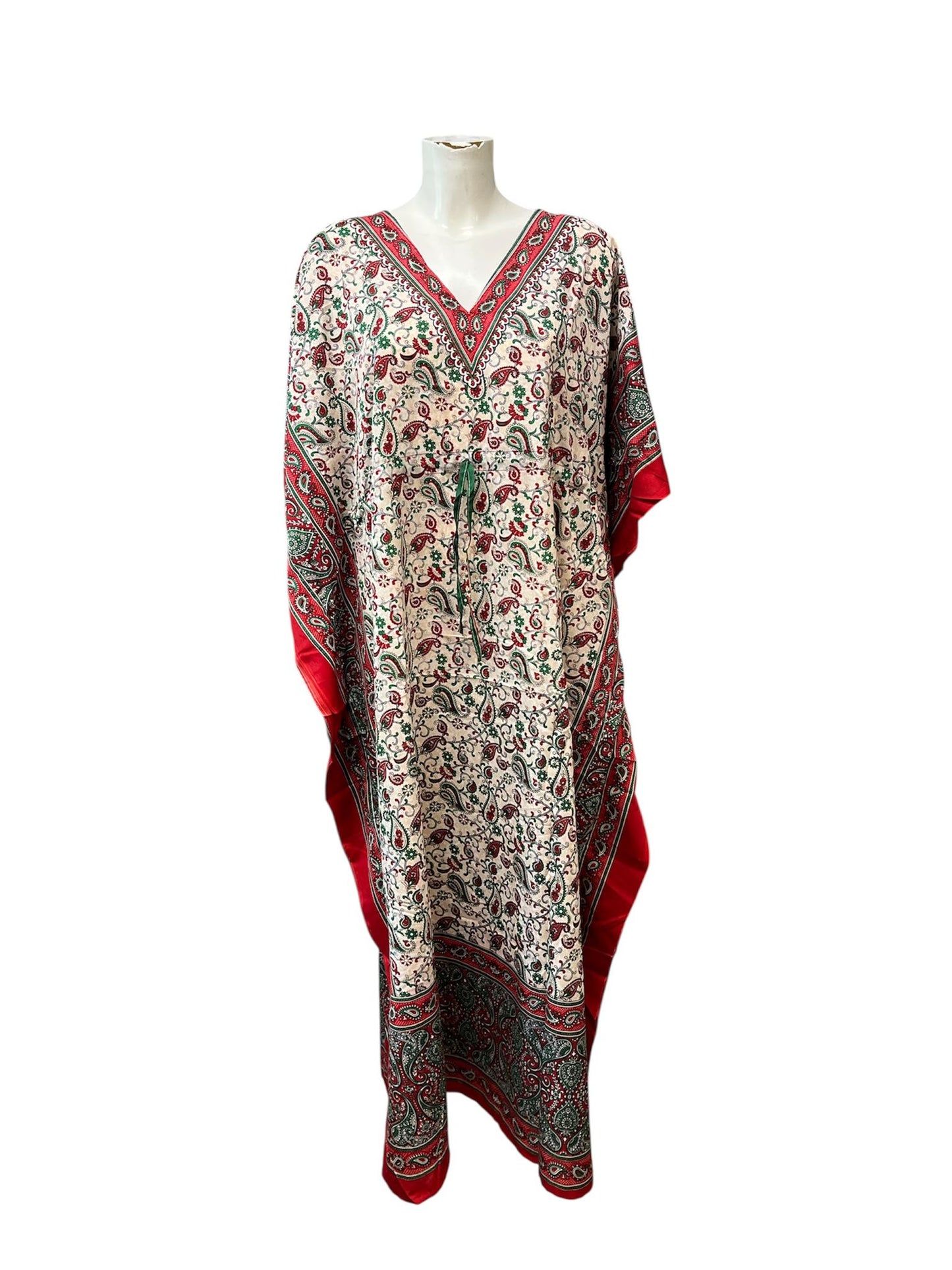 Paisley pattern drawstring Kaftan
