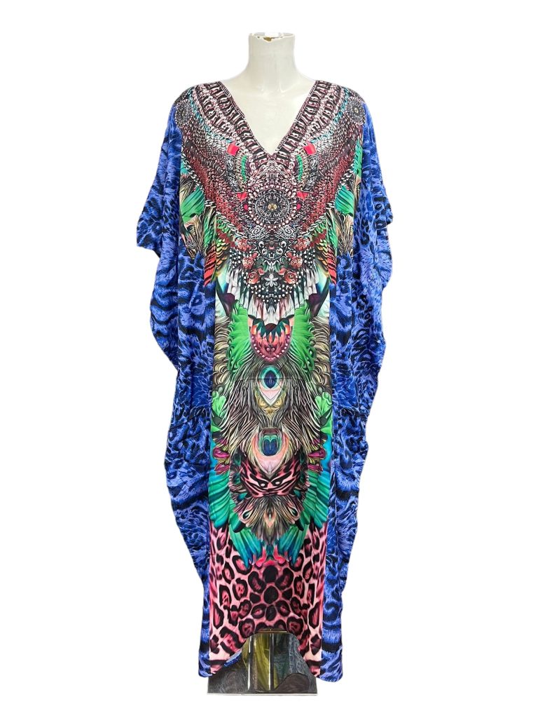 Jewelled Leopard Kaftan