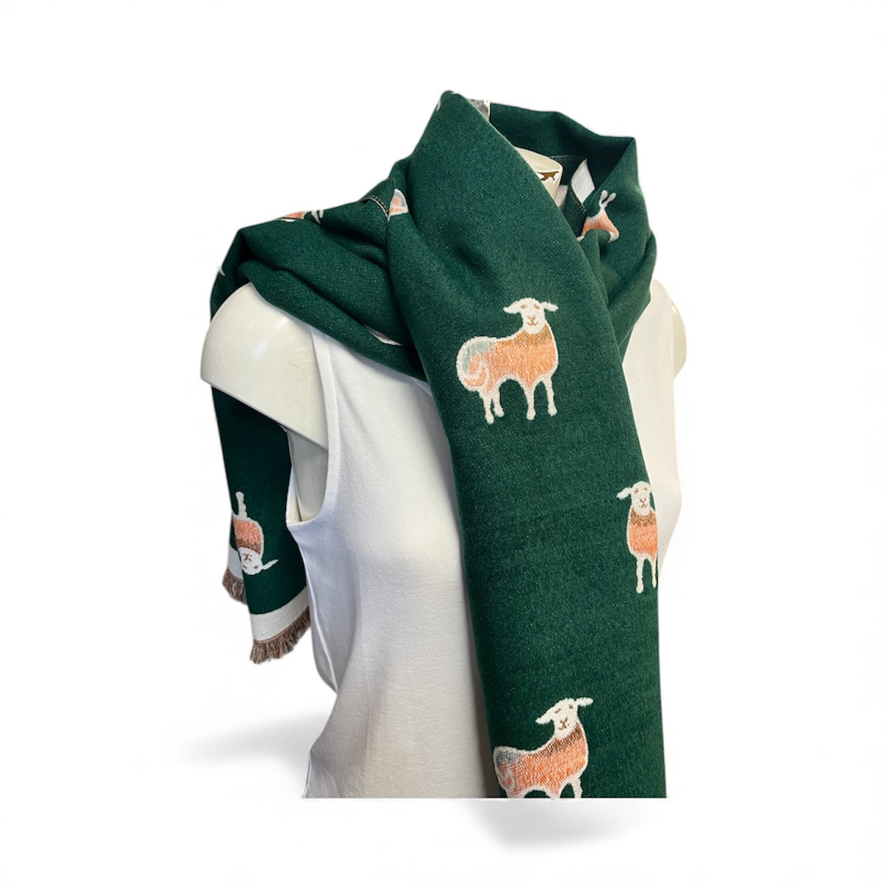 Sheep Print Winter Scarf