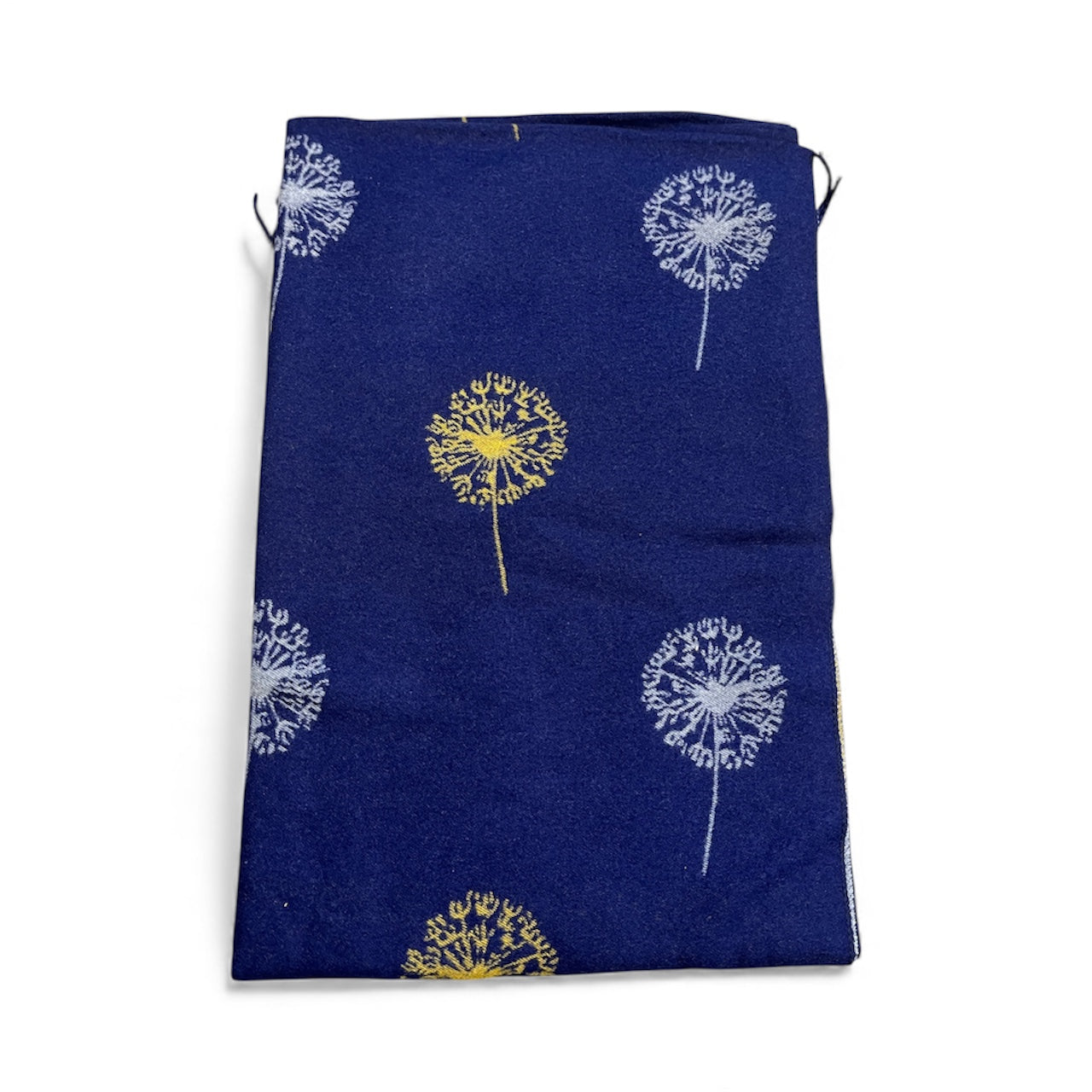 Navy dandelion winter scarf