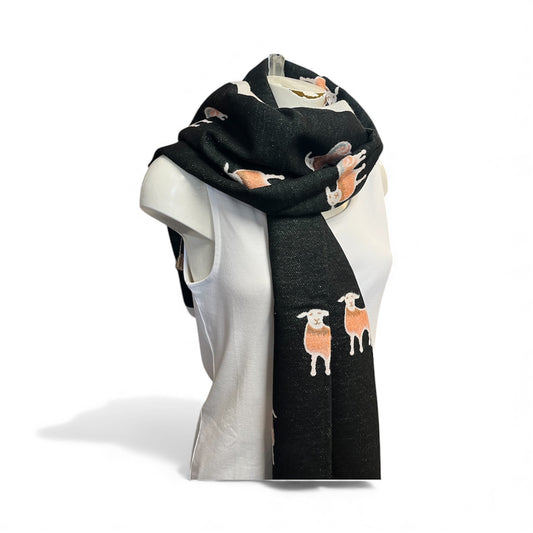 Sheep Print Winter Scarf