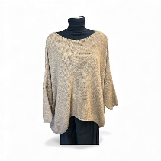 Beige Sloppy Joe Jumper