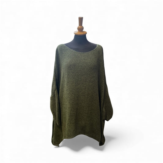 Khaki Sloppy Joe Jumper