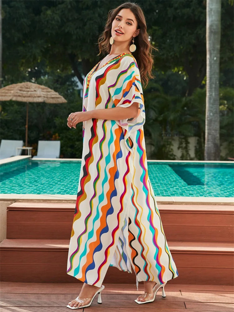 Women's V-neck Bohemian Kaftan