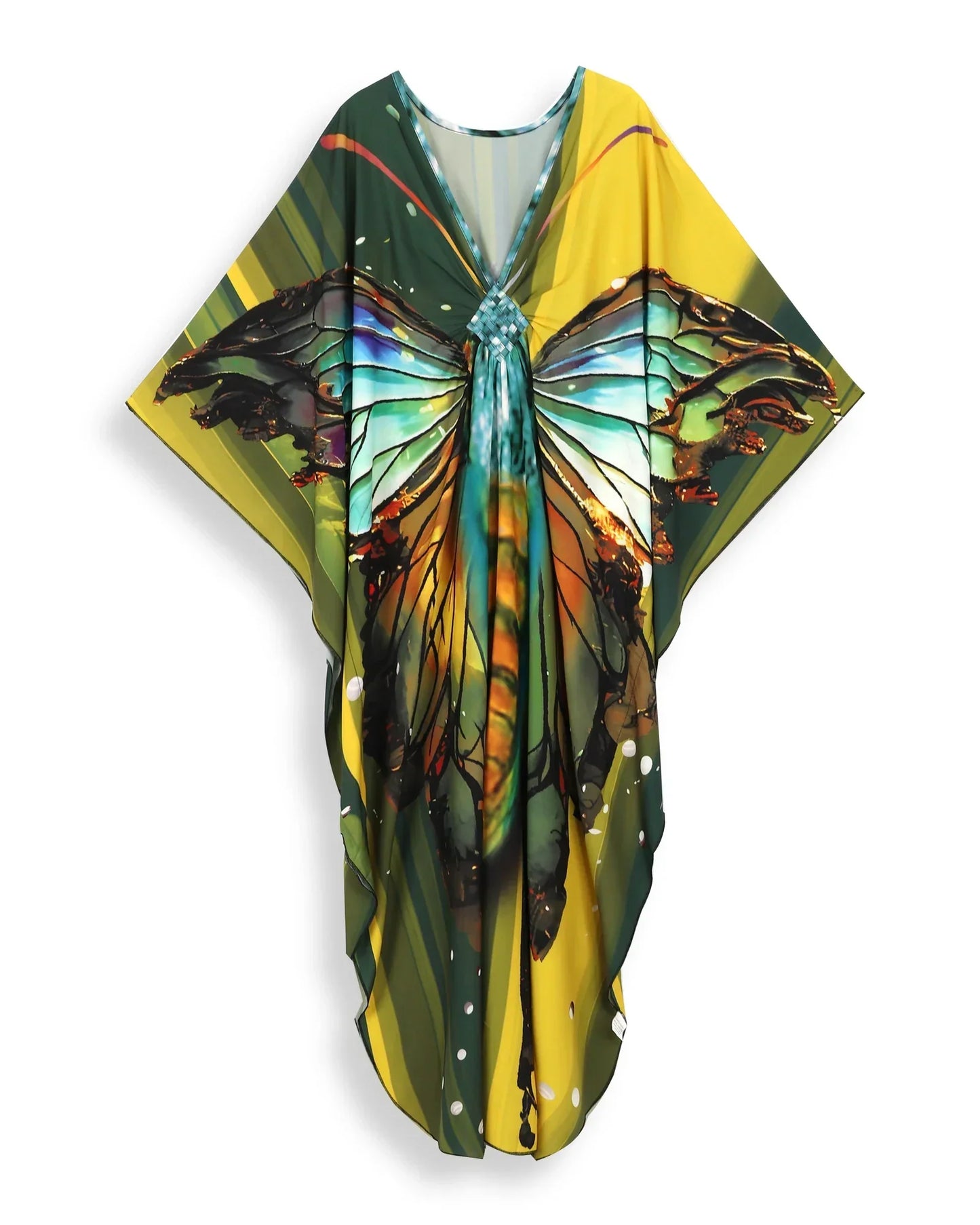 Stunning Butterfly Kaftan in greens