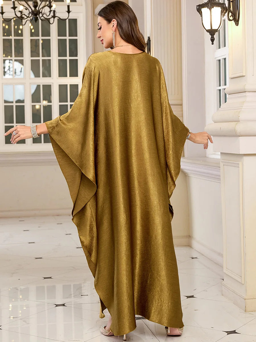 Plus Size Kaftan In Gold