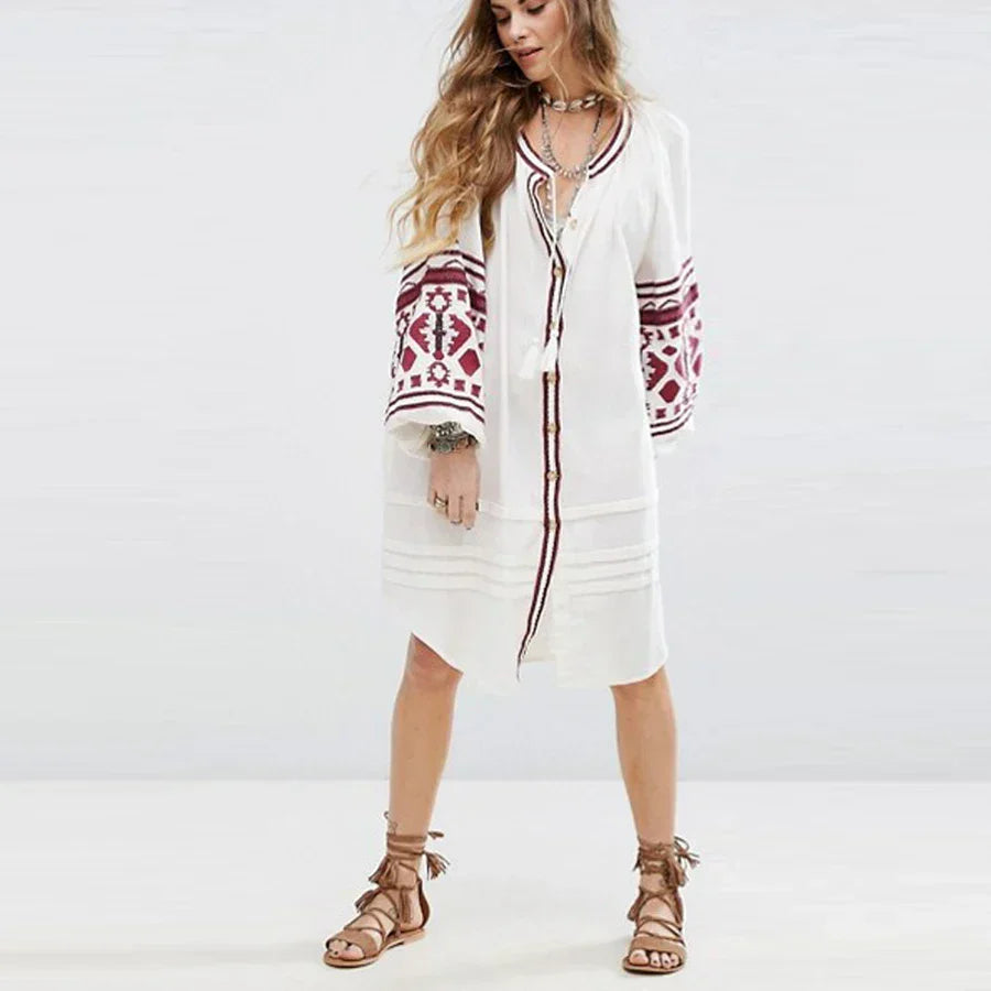 Lantern boho dress