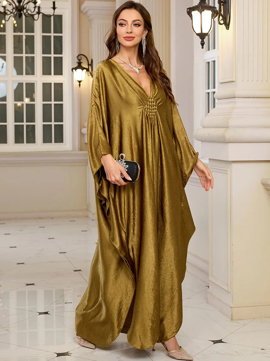 Plus Size Kaftan In Gold