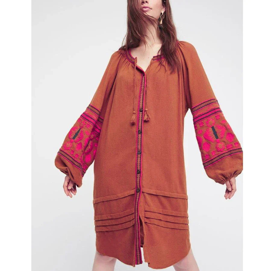 Lantern boho dress
