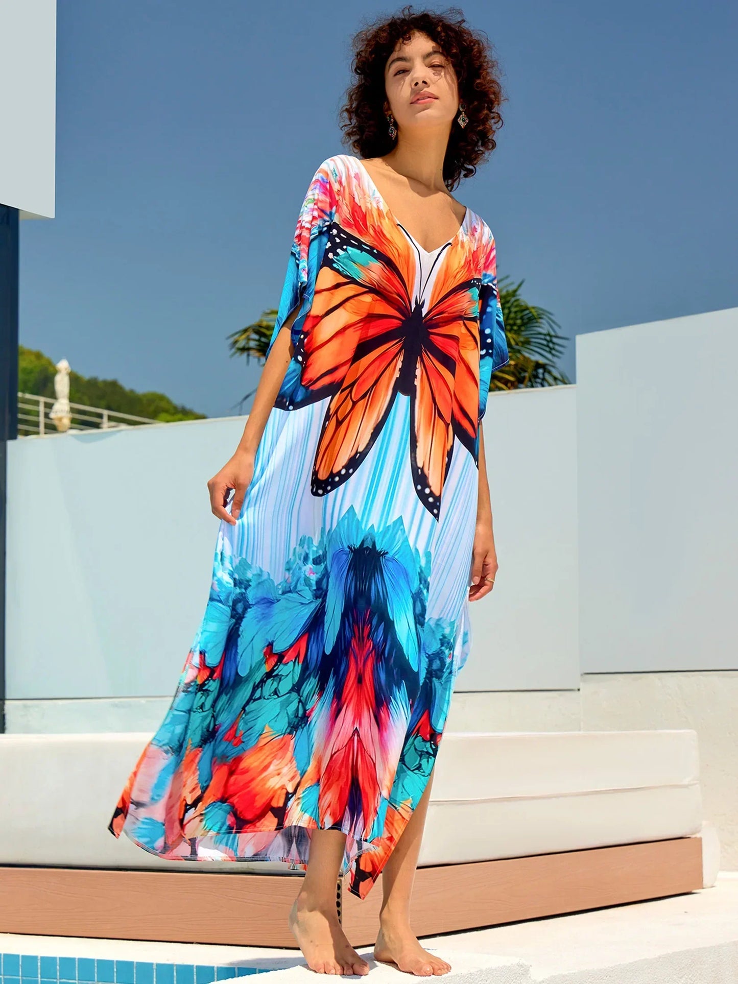 Plus Size Boho Dress/butterfly