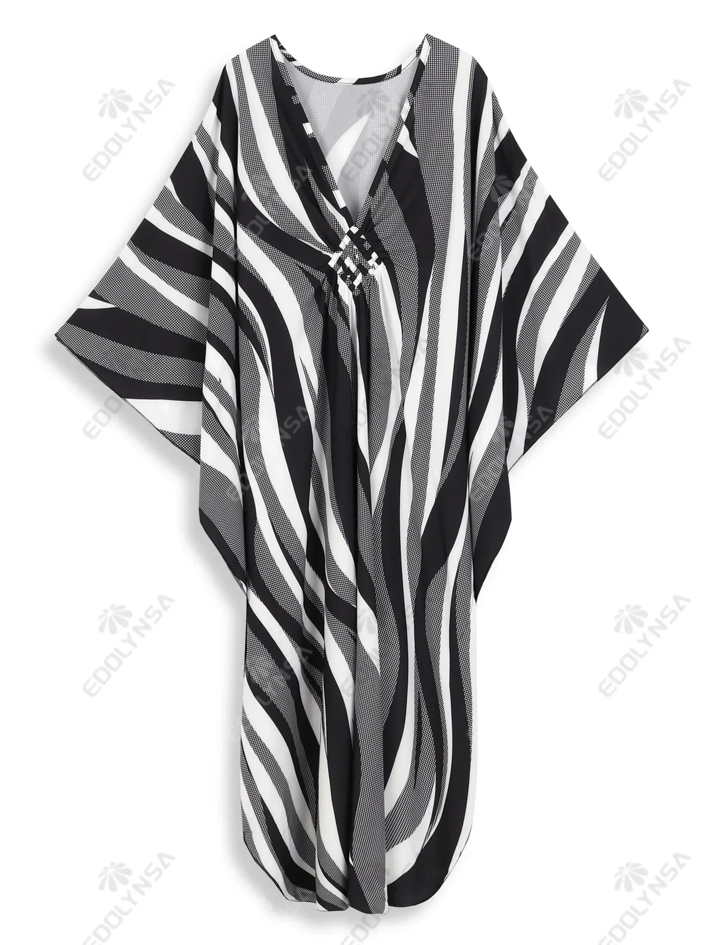 Summer Causal Striped Print Kaftan