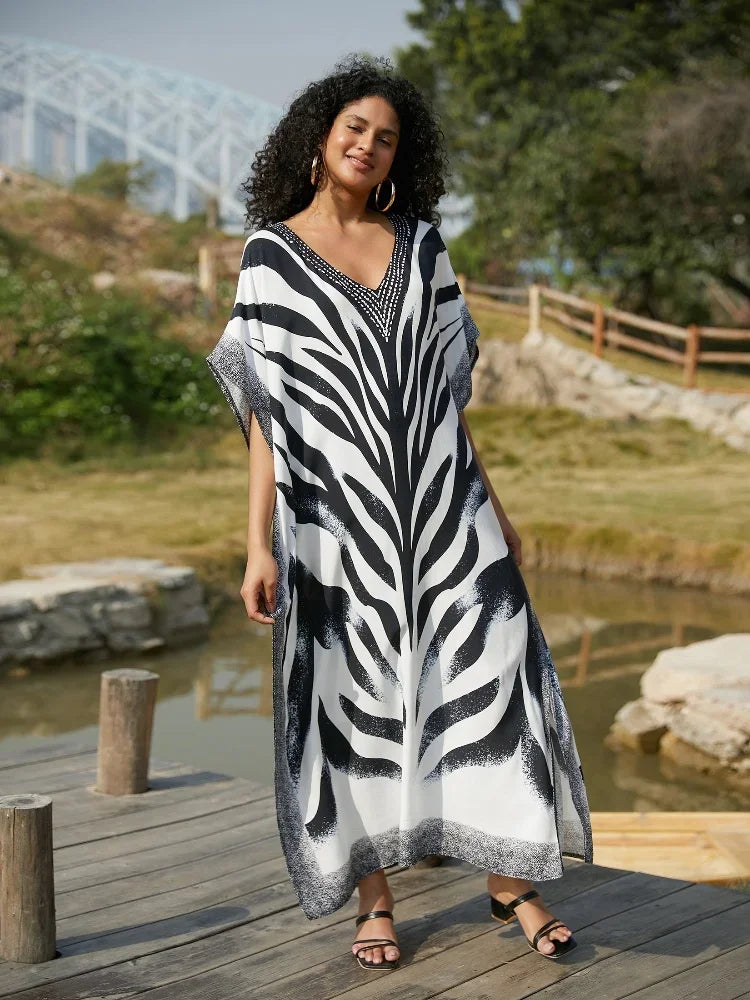 Black Striped Robe