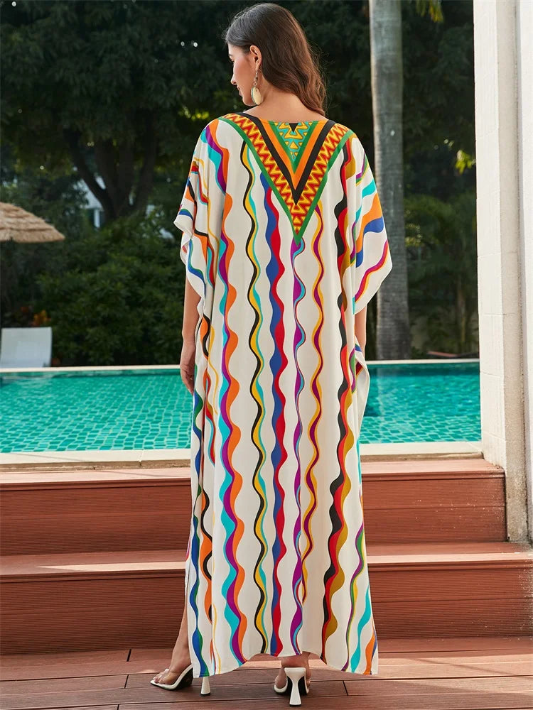 Women's V-neck Bohemian Kaftan