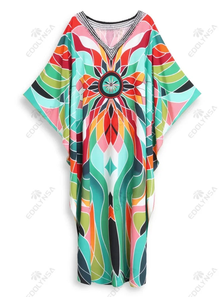 Green Striped Kaftan