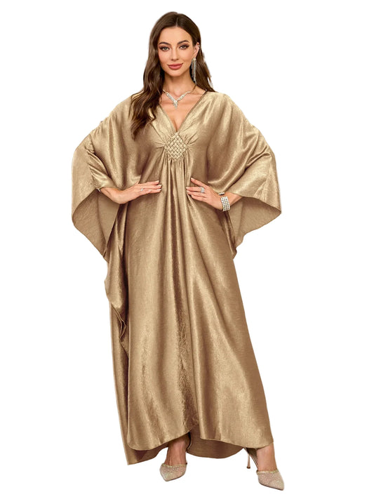 Plus Size Kaftan In Gold