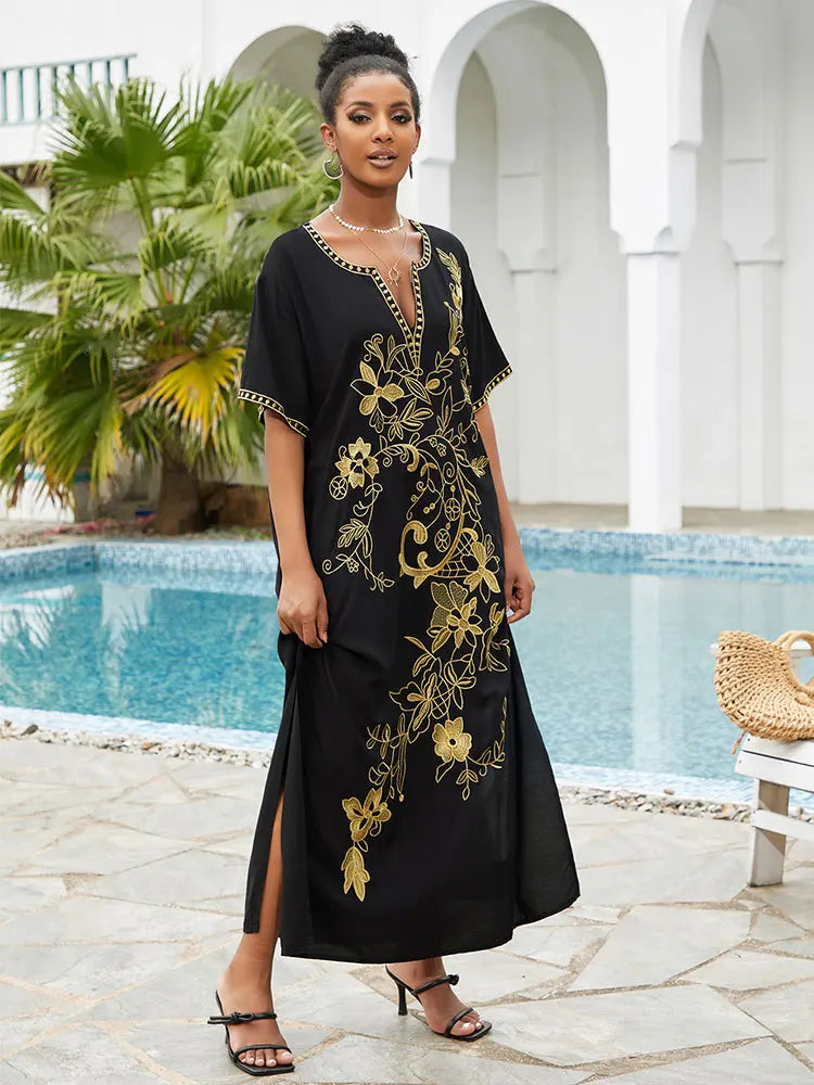 Black Plus Size Kaftan Dress