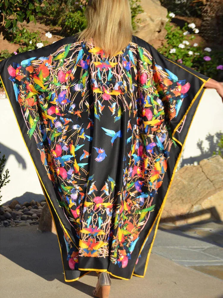 Beach Dresses Bird Bohemian Kaftan