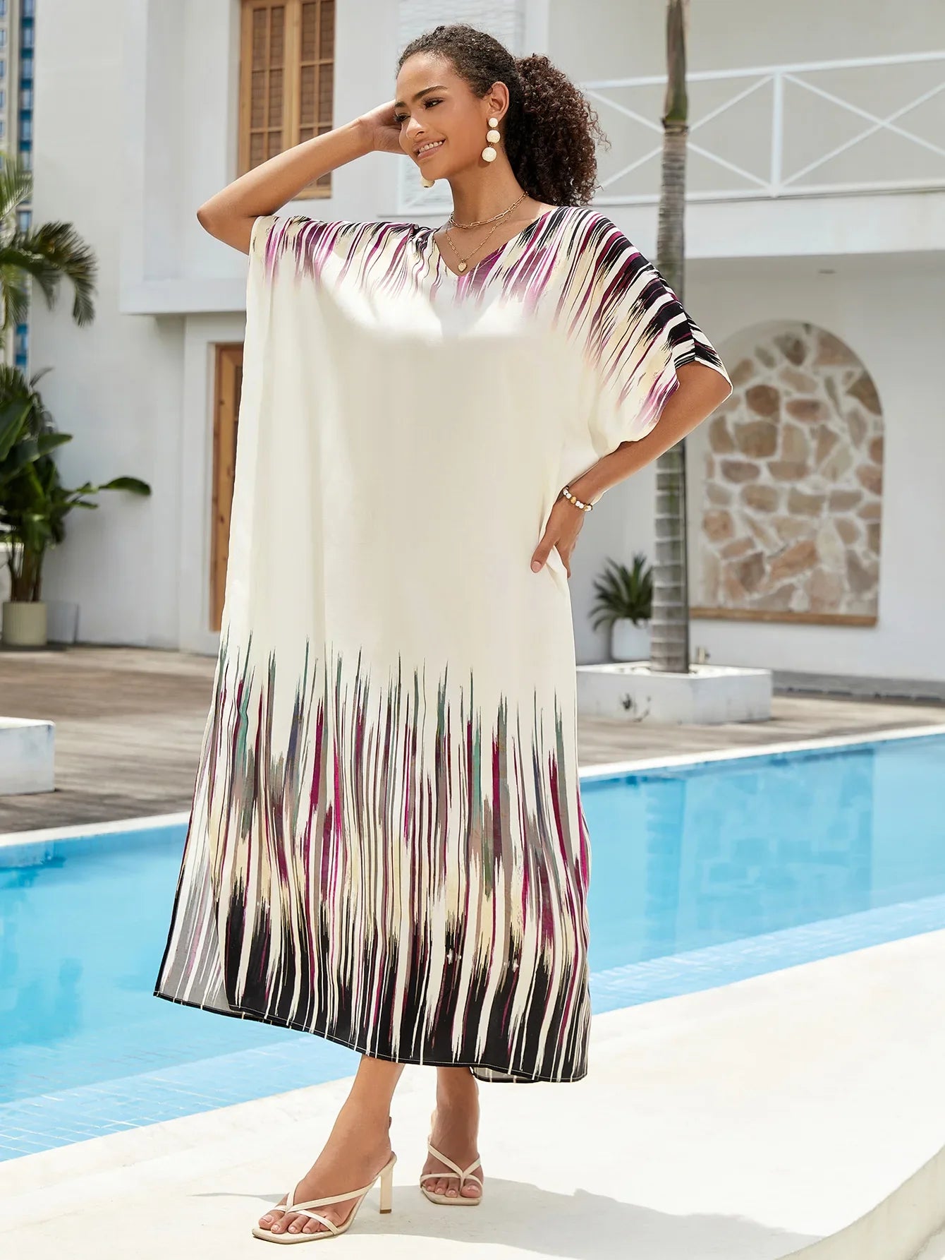 Black And White Kaftan