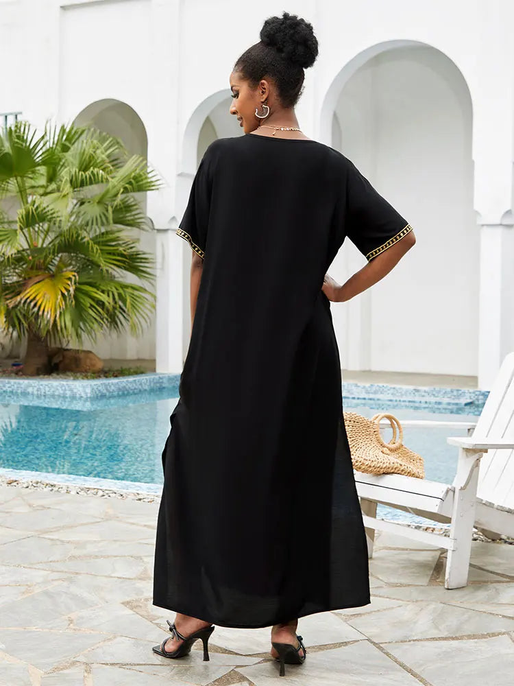 Black Plus Size Kaftan Dress