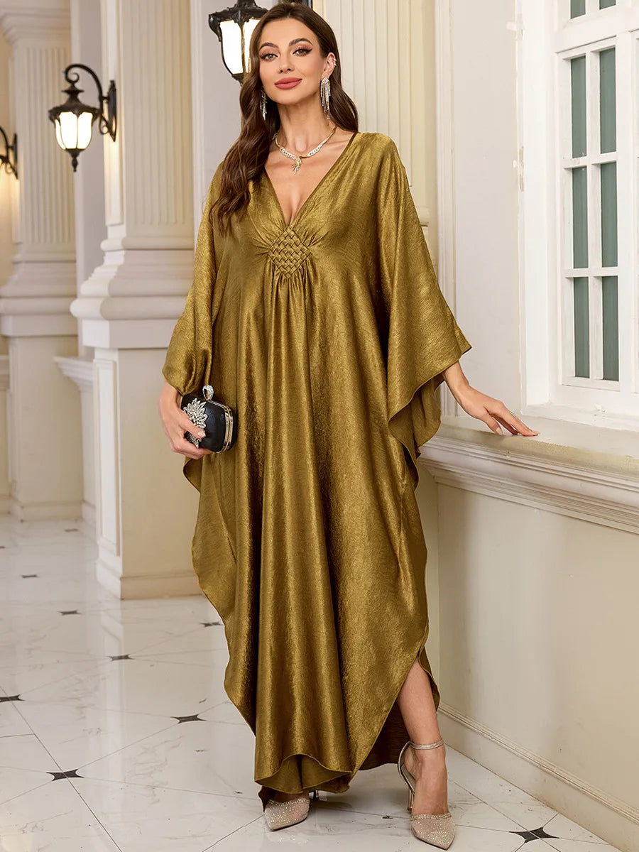 Plus Size Kaftan In Gold