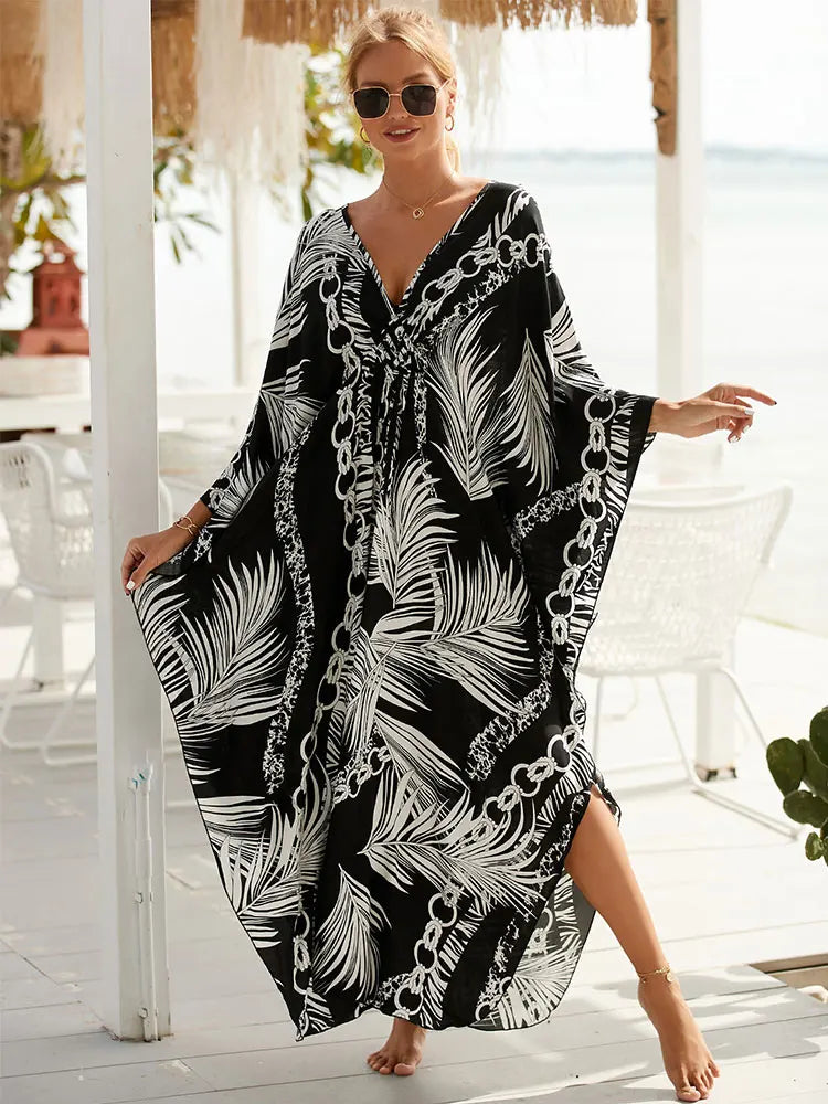 Summer Women's Striped Printed Kaftan