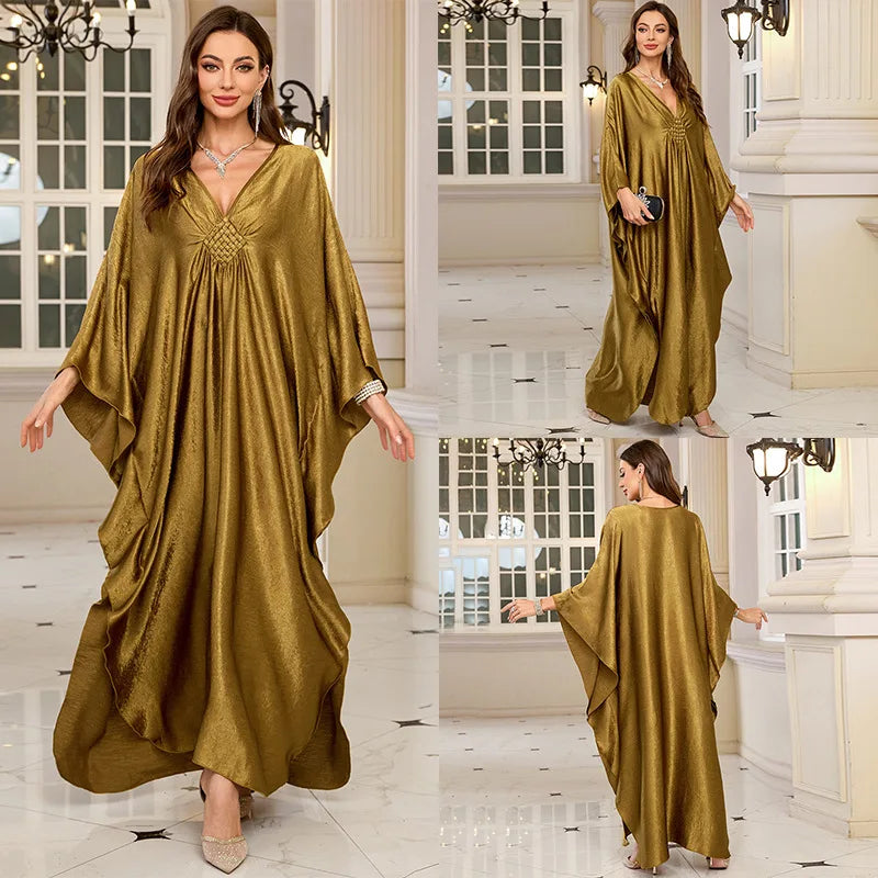 Plus Size Kaftan In Gold