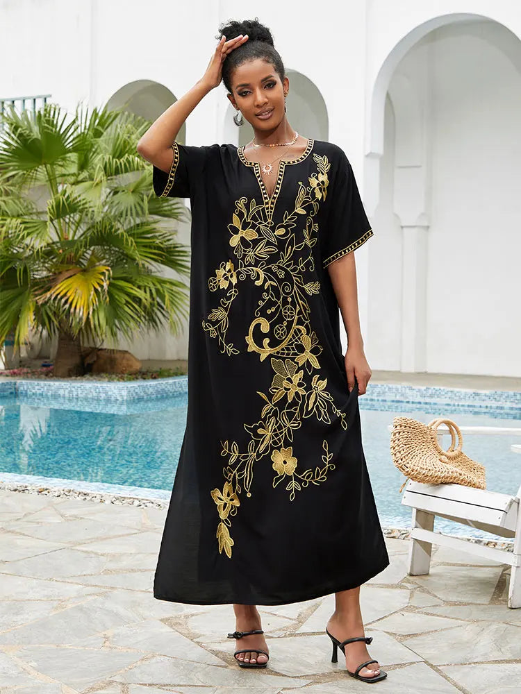 Black Plus Size Kaftan Dress