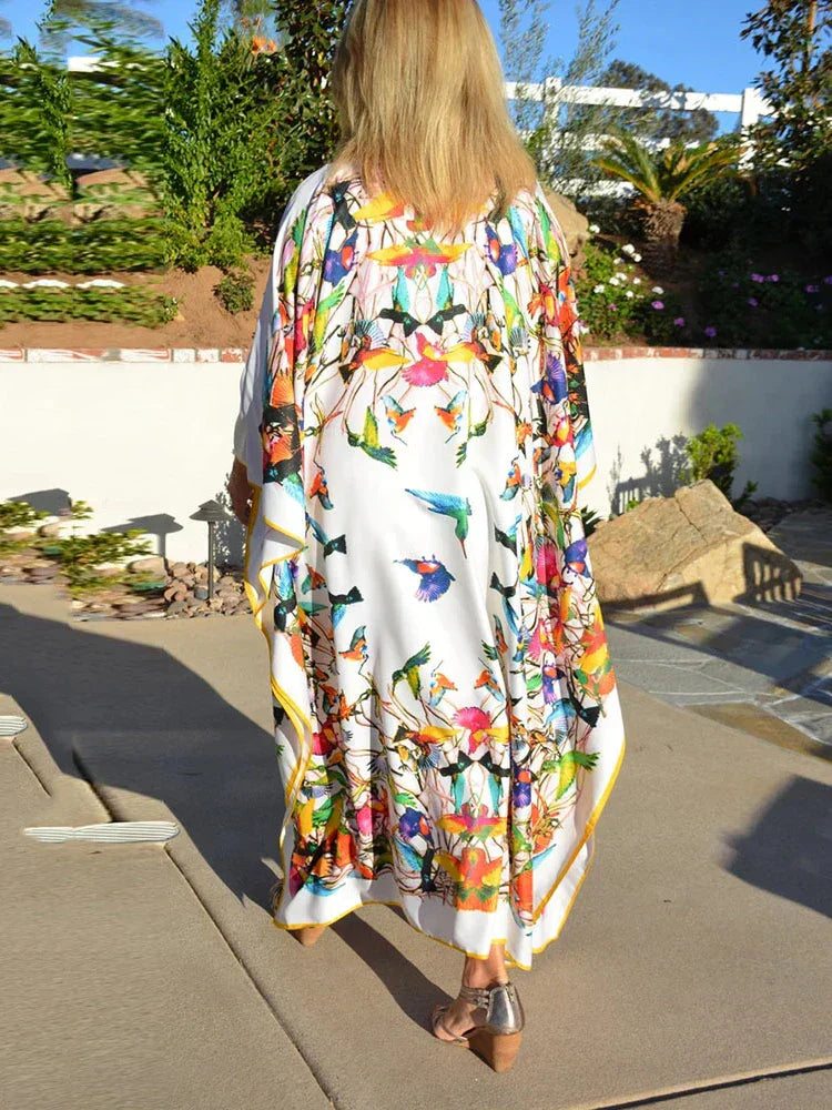 Beach Dresses Bird Bohemian Kaftan