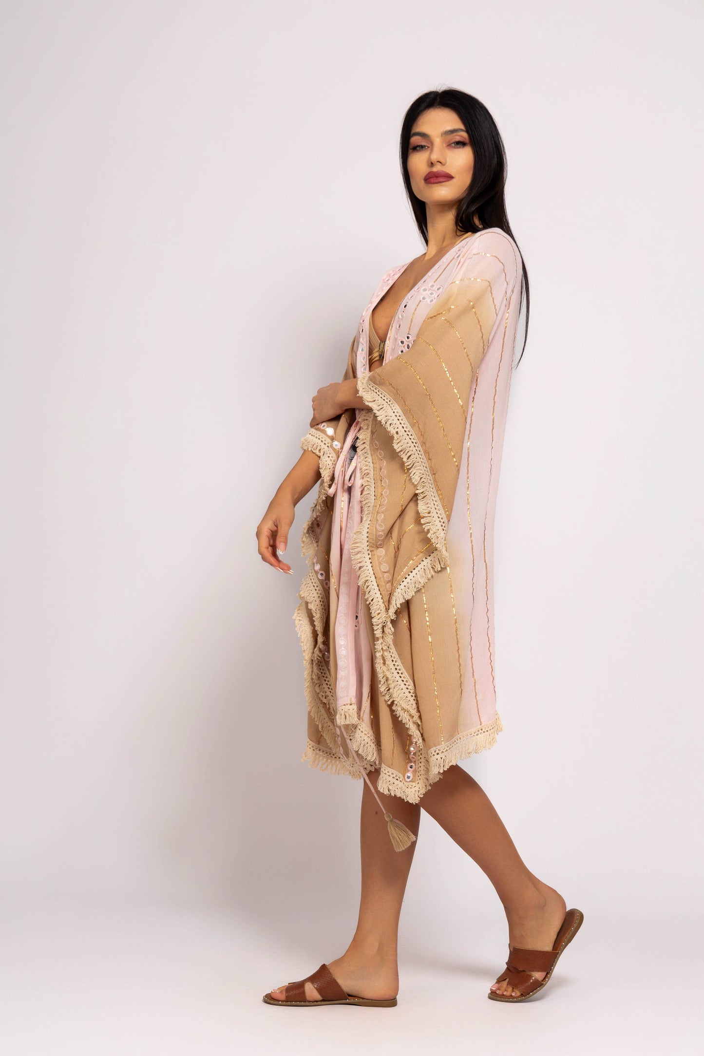 Beautiful Kimono With Shirring Detail