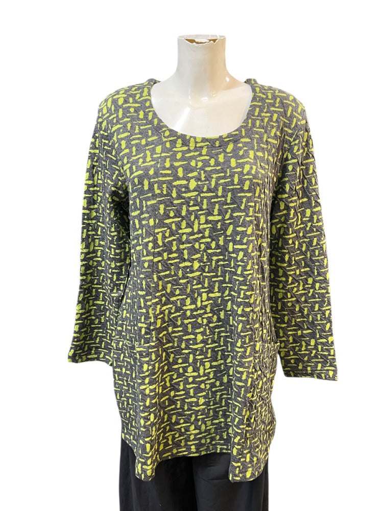 Lime and grey tunic