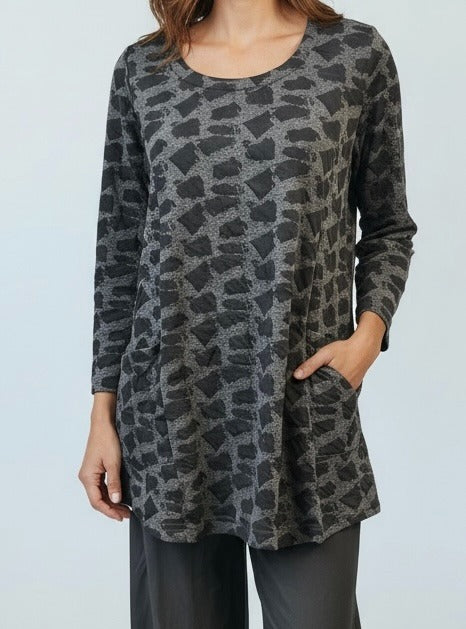 Black cloud jersey tunic