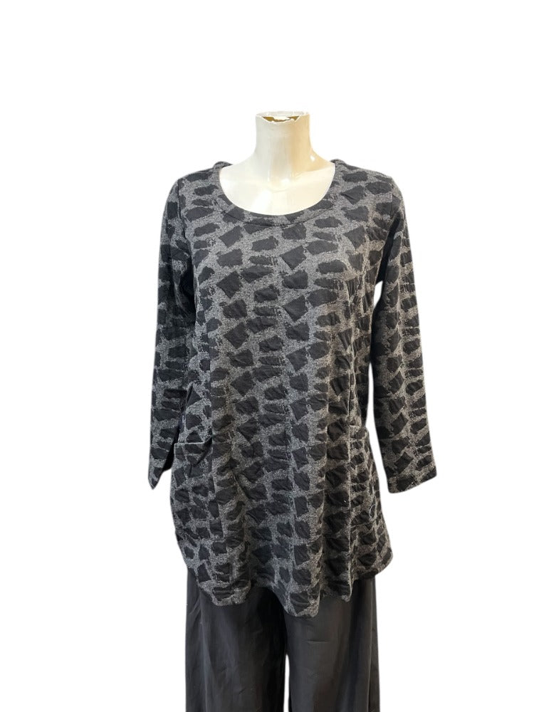Black cloud jersey tunic