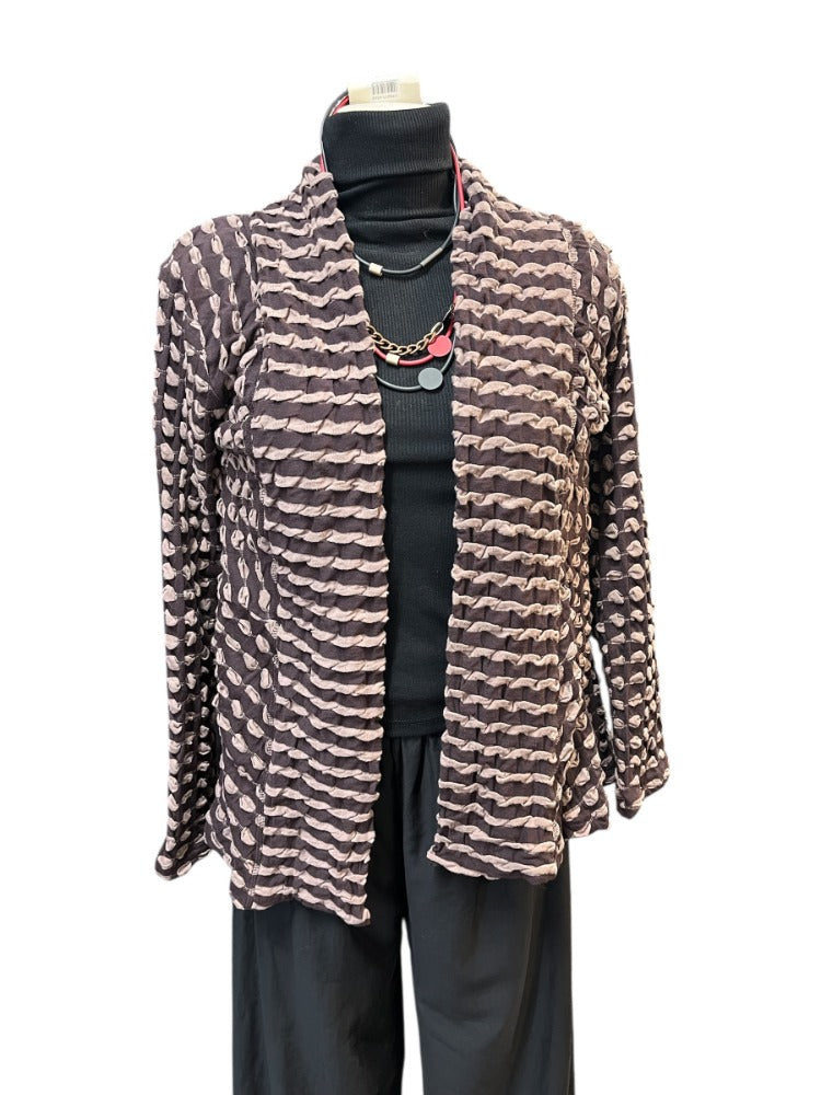 waffle texture cotton cardigan